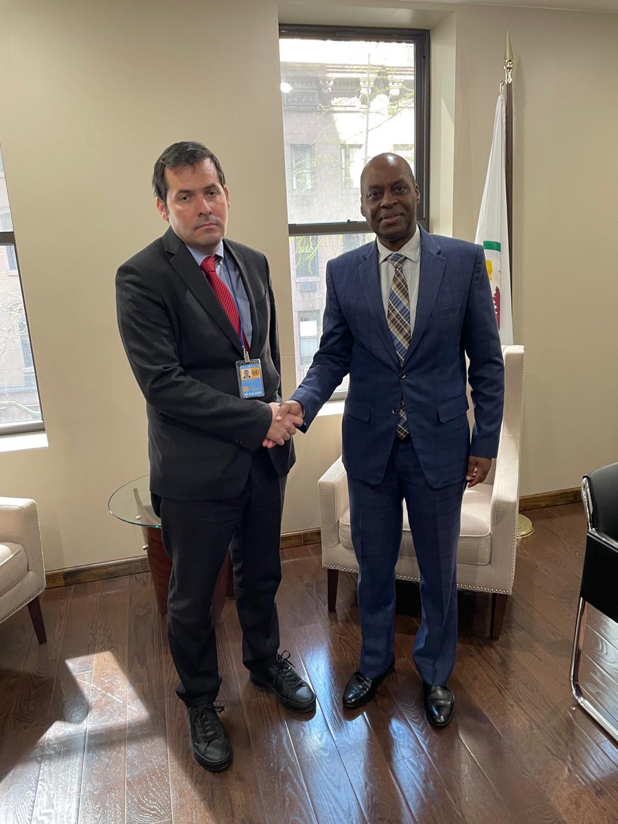 Ambassador Stevanović met with H.E. Mr. Ernest Rwamucyo, PR of Rwanda to the UN. @RwandaUN