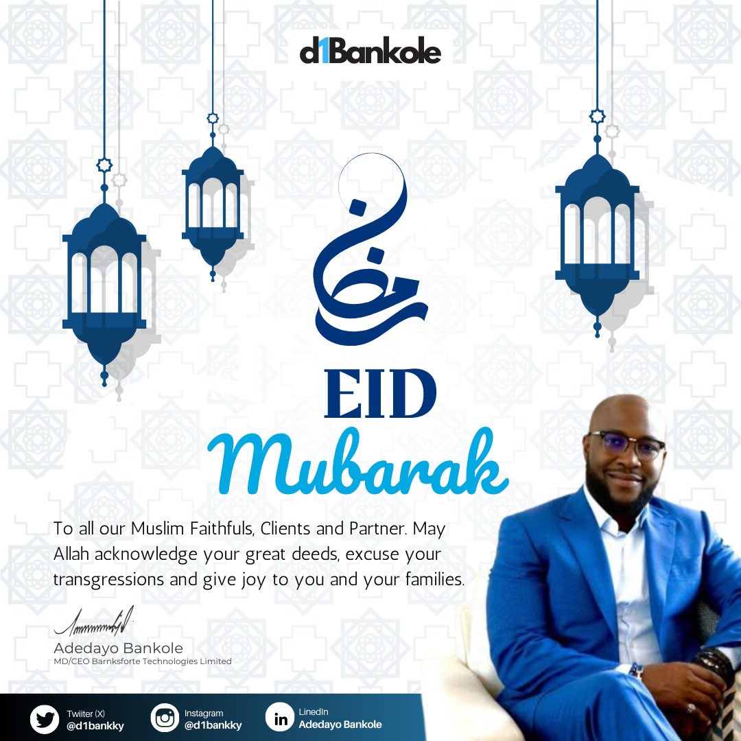 d1bankky's tweet photo. Wishing our Muslim brothers and sisters a blessed Eld - ul- fitr filled with joy, faith and love. 

#BDTechnovation https://t.co/JxtQl2XhC7