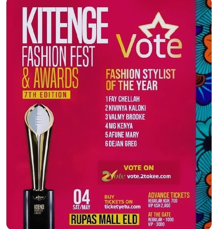 #VoteDejanGreg
KITENGE FASHION FESTIVAL AWARDS Fashion Stylist  Of The Year
vote.2tokee.com/event/Kitenge%…