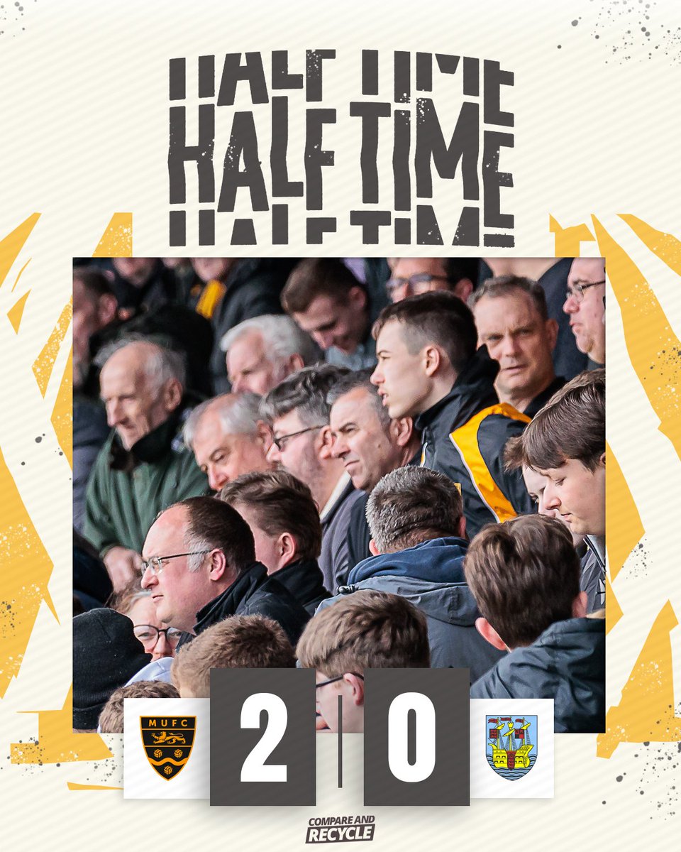 Sam Corne's first half brace gives us a nice two goal cushion at the break 🖤💛