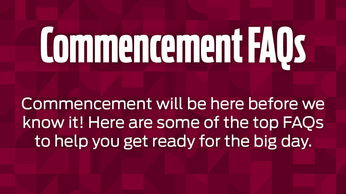 With Commencement fast approaching, find the answers you're looking for here: bit.ly/49sQRqt