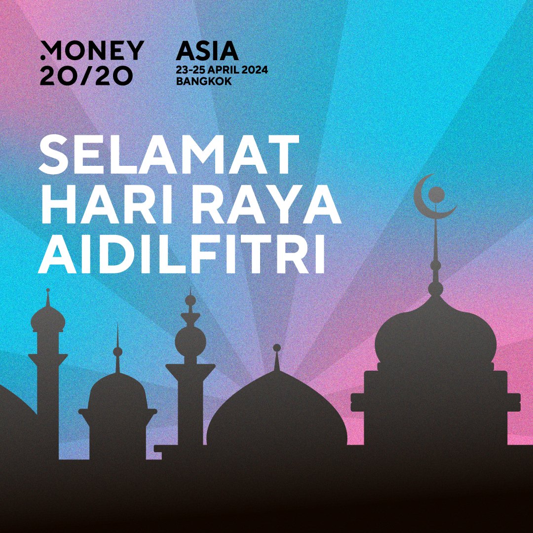 Selamat Hari Raya Aidilfitri from all of us at Money20/20! 🌙✨ To our friends who celebrate this joyous occasion, may your gatherings be filled with happiness, love, and cherished moments. #Money2020Asia