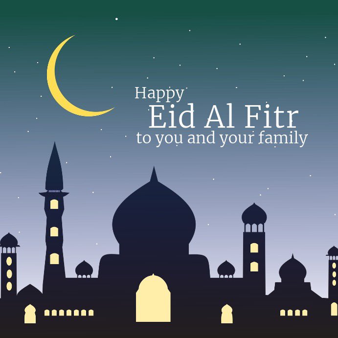 May this Eid al Fitr bring you and your loved ones joy, peace, good health, prosperity and blessings. Happy #EidMubarak to all who celebrate!