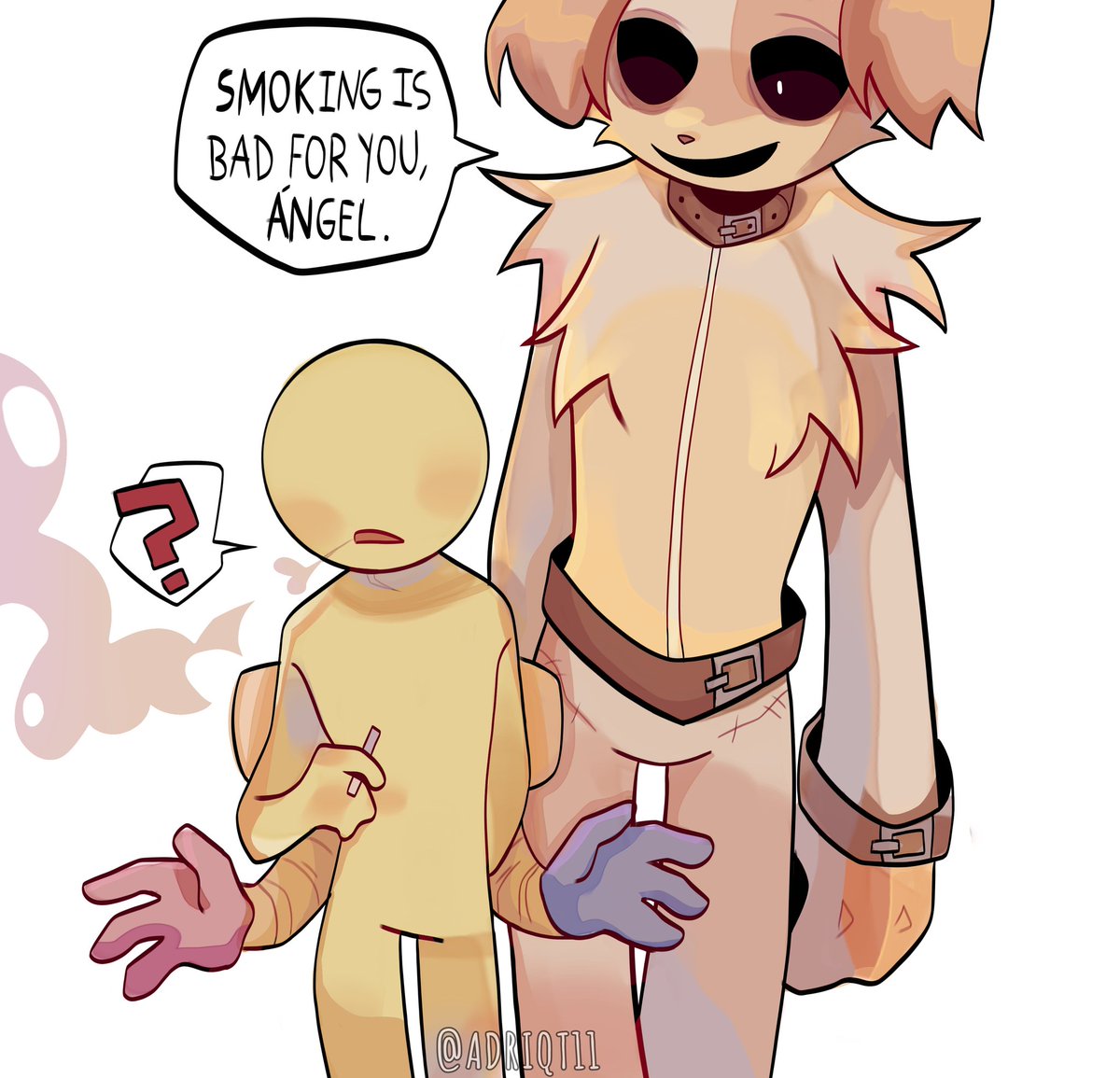 Smoking is bad for you‼️

[ I had the idea while I was in class, Dogday doesn't really like the smell of cigarettes. 🦔]
#PoppyPlaytimeChapter3 #PoppyPlaytime #SunnyAngel #dogday #SmilingCritters #SmilingCrittersFanart ★