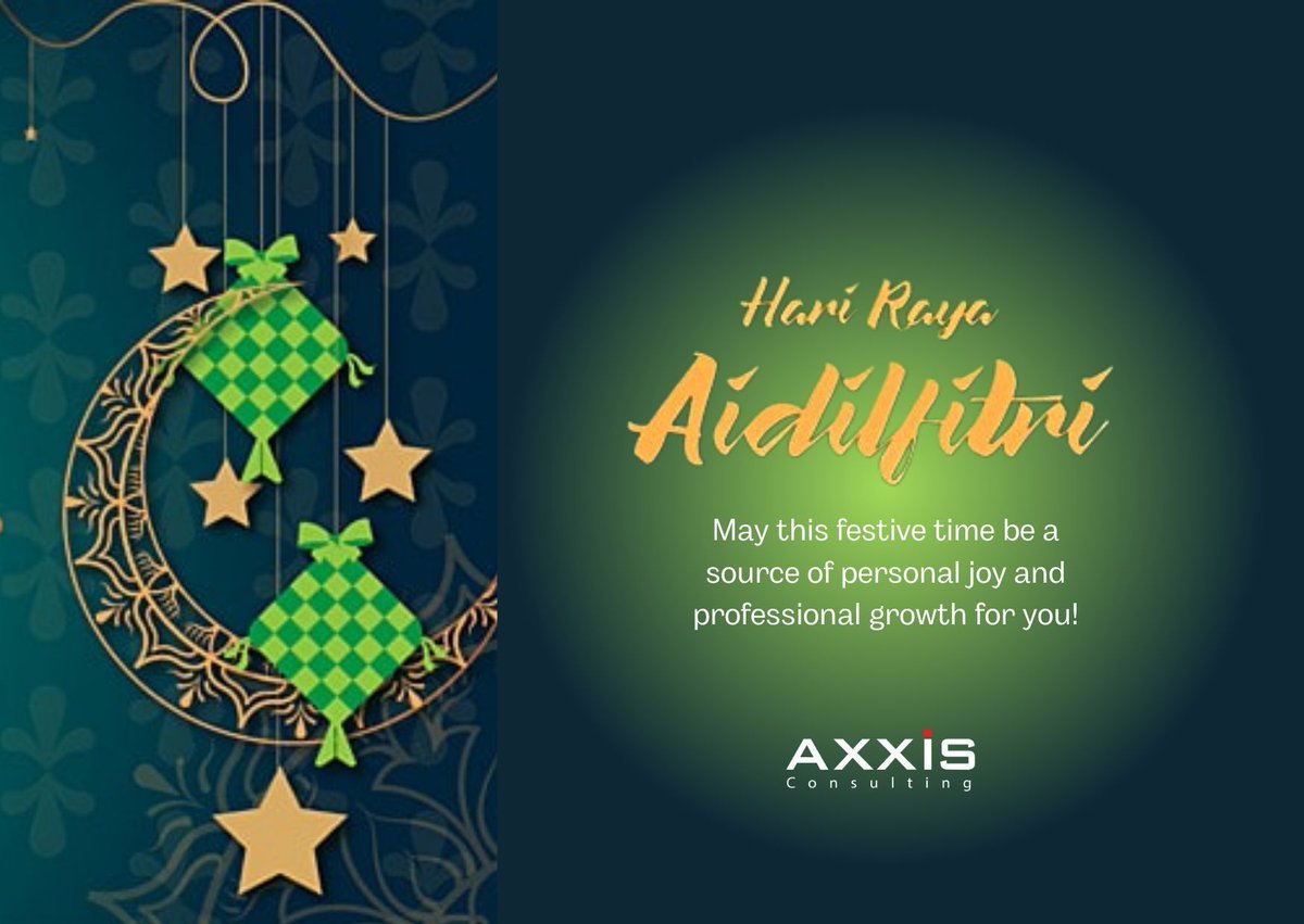 Happy Hari Raya! Here’s hoping this festive season brings new opportunities and a fresh start for us all. 
#Raya2024 #AxxisConsulting