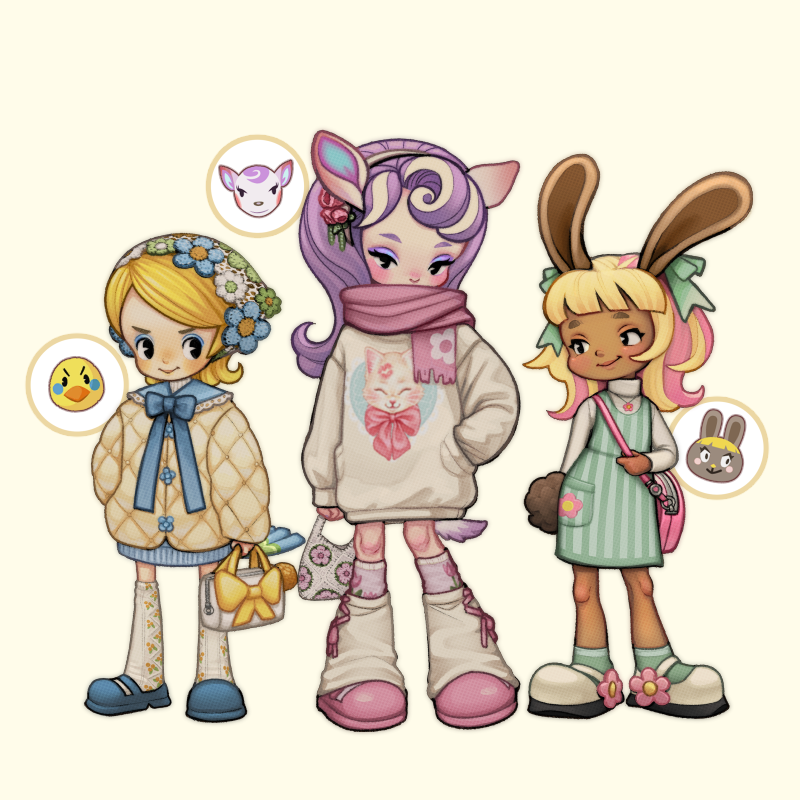 twiggy diana &amp; bonbon 🐰🐣🌷