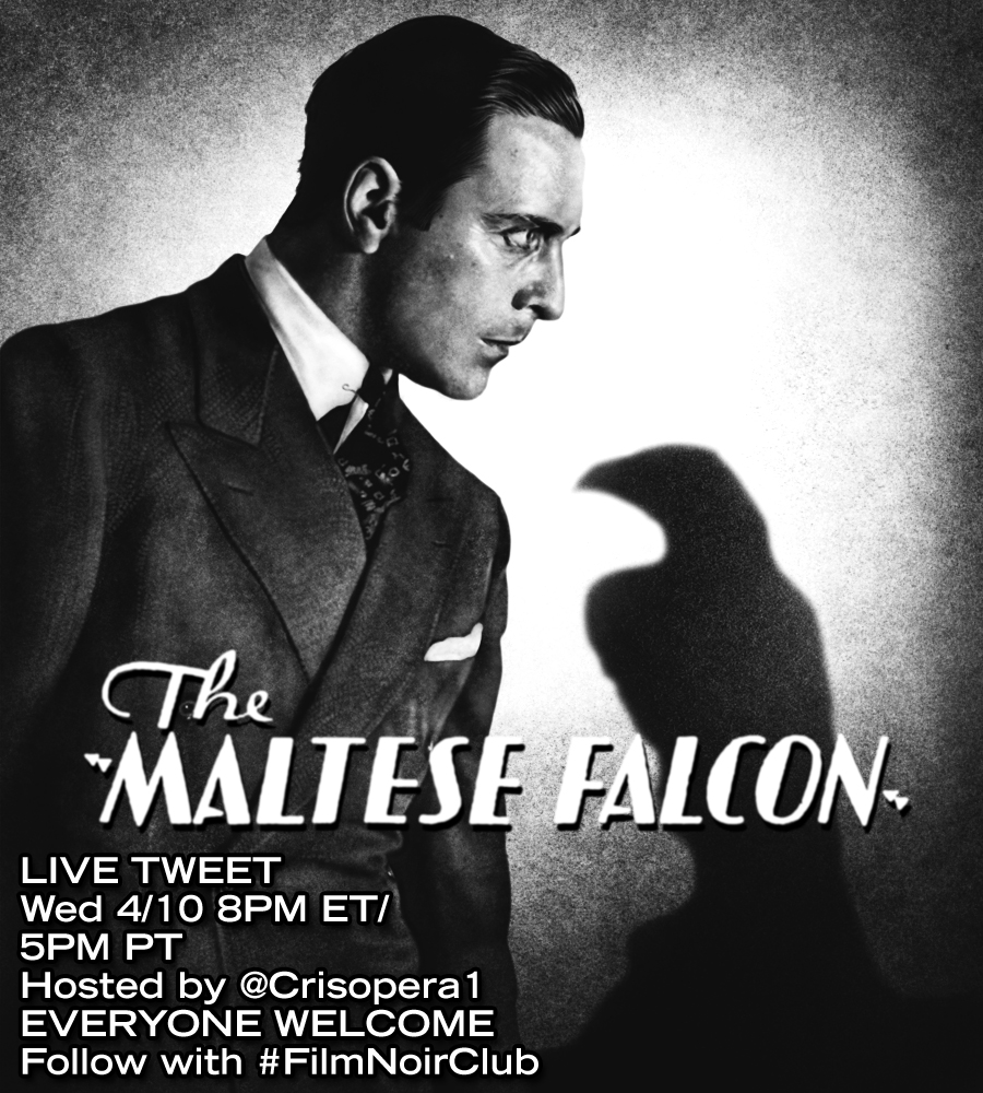 Please join us tomorrow night at 8PM E for a live tweet of the 1st The Maltese Falcon (1931). It's a lively pre-Code. Indeed, VERY pre-Code from the first moments... Please use #FilmNoirClub to comment or follow along