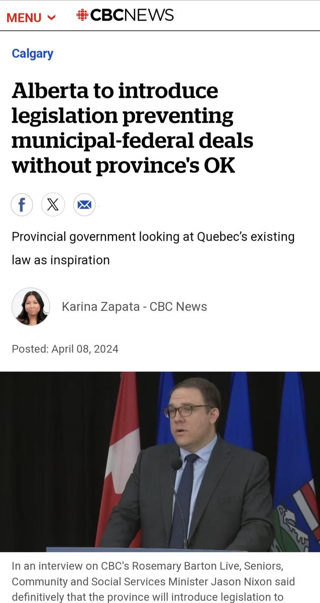 Although housing is provincial jurisdiction, & UCP removed rent controls, @ABDanielleSmith has been attacking the fed govt for lack of affordable housing. Now the feds are making deals with city's across Canada to build thousands of homes, the UCP decided to sabotage it #cdnpoli