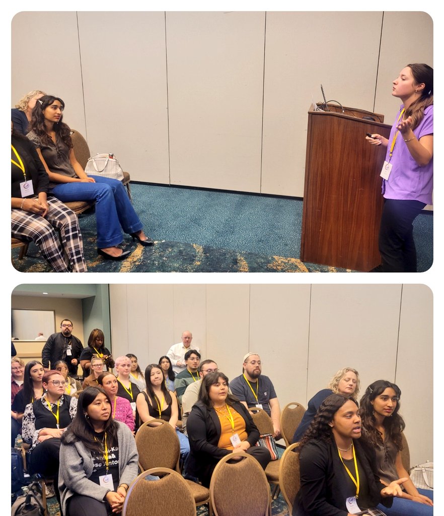 realsocialwork's tweet image. @TarletonState @TarletonSOCW BSW senior Megan Crawford completed her oral presentation about environmental factors influence on sexual assault reporting. @CURinAction #NCUR2024 #BleedPurple #ResearchIsFun @stephenvillepd