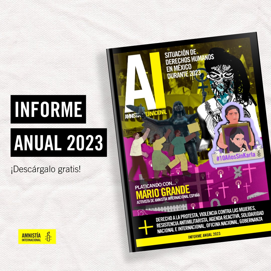 📄 #Transparencia Te compartimos los resultados del trabajo de la sección mexicana de Amnistía Internacional durante todo 2️⃣0️⃣2️⃣3️⃣. 🕯️💛 ➡️ Descárgalo aquí: amn.st/6011ZQfdv