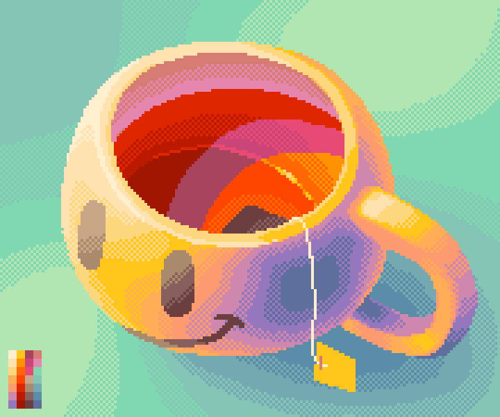 Study of my mug of tea from this morning #pixelart