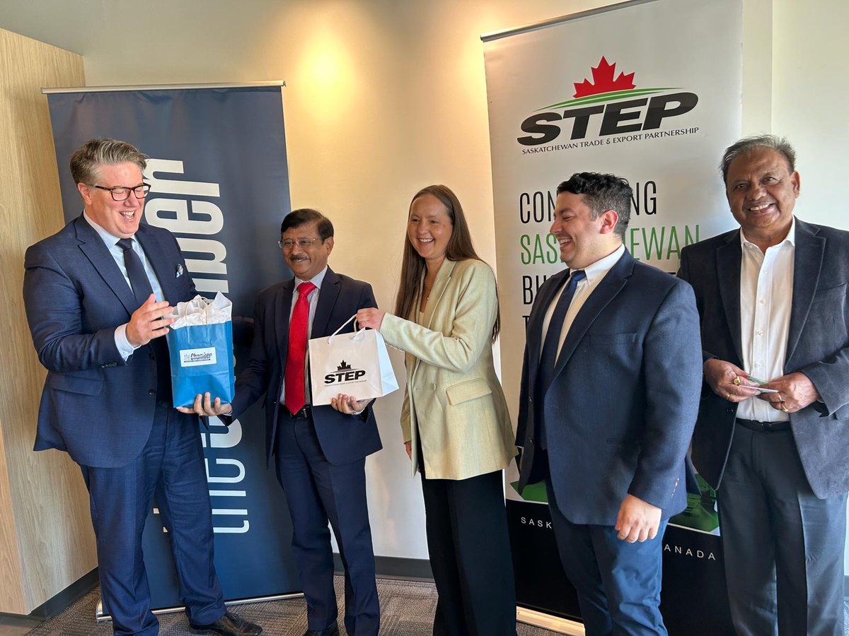 Visiting Saskatoon, High Commissioner Sanjay Kumar Verma had positive interaction with the Saskatoon Chamber of Commerce @TheChamberYXE and Saskatchewan Trade and Export Partnership @SaskTrade. He discussed ways to further enhance trade in goods, services and technology. Also…