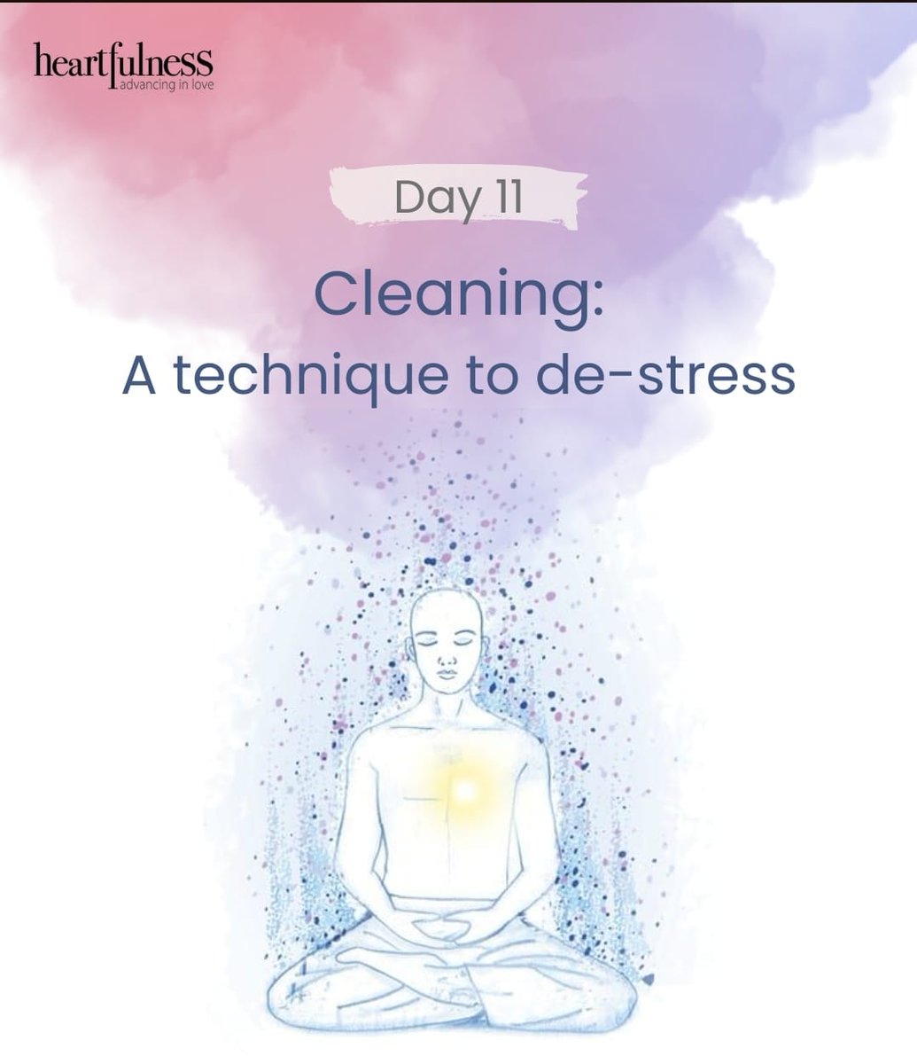 Cleaning is a way to remove all the emotional burdens that we carry on a daily basis, which can weigh us down. These burdens are the emotional effects of our experiences and the emotional residue that lingers from our past and our memories.
 -- Daaji
