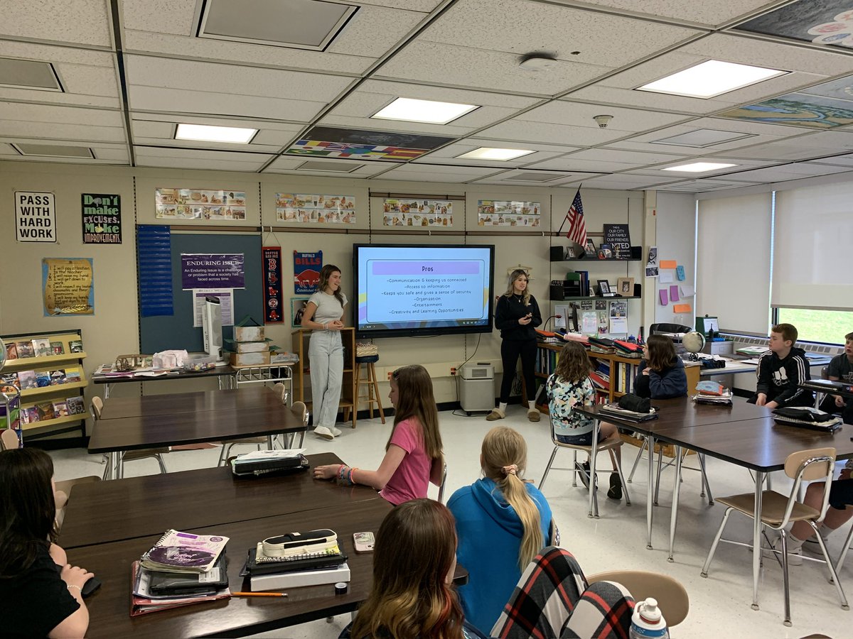 SHS student leaders talking to our middle school students about safe and responsible electronic/cell phone use.  So proud of these students for being change agents in our District!  #redefiningrural