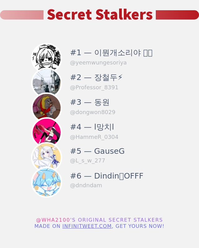 누가 내 트위터 프로필을 방문했는지 확인했습니다!

infinitytweet.me/secret-stalker…

⠀