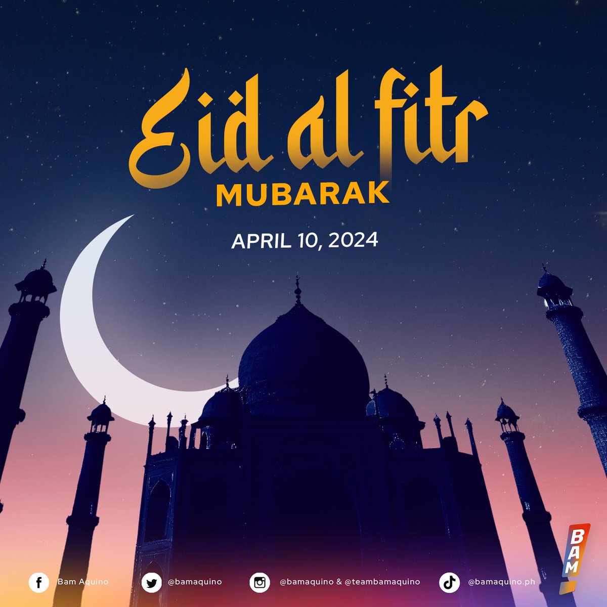 Eid Mubarak sa ating mga kapatid na Muslim! Isang mapayapa at makabuluhang pagdiriwang ng Eid al-Fitr sa inyo pong lahat 🙏🏻