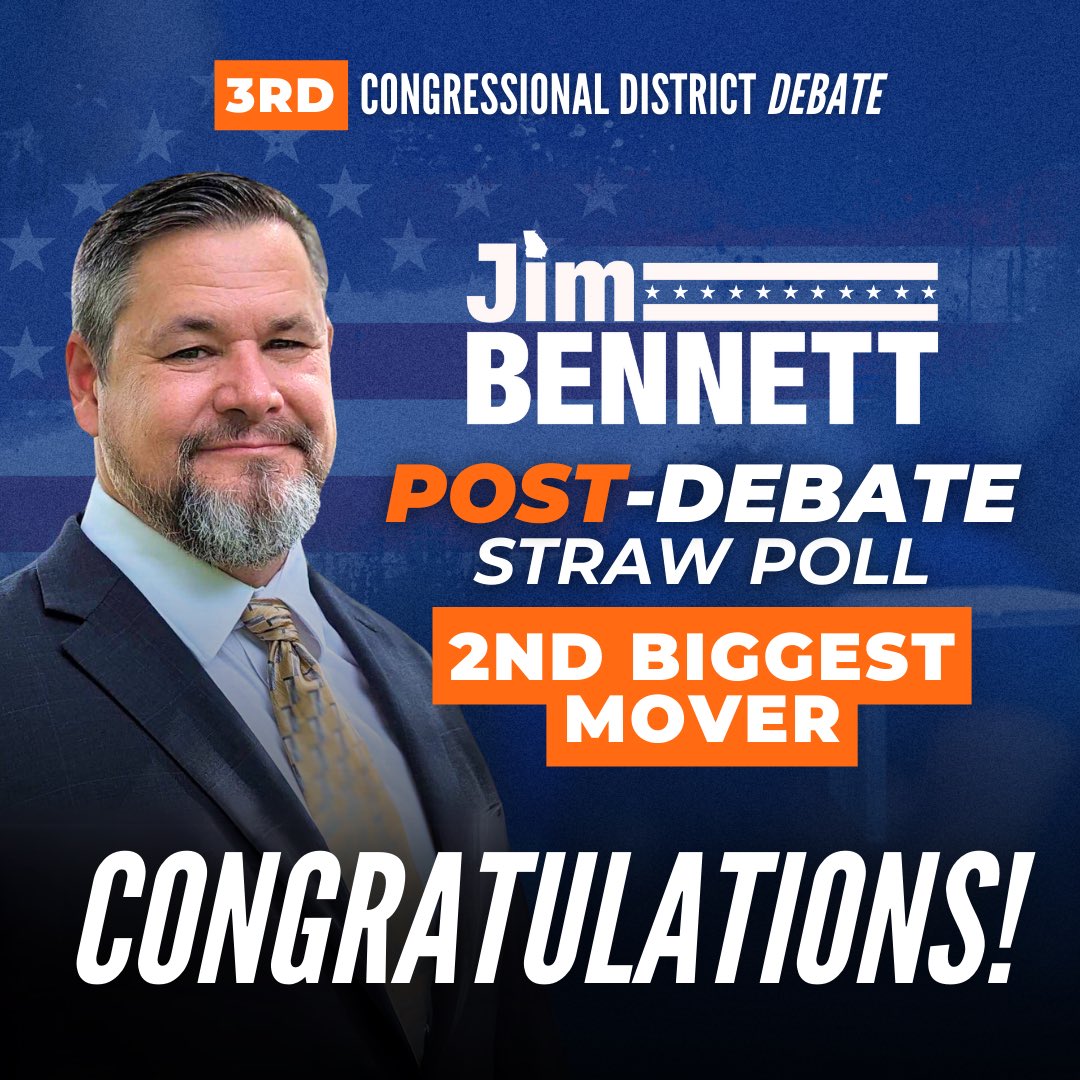 Congratulations to @Philip4Liberty and @j_g_bennett who earned first and second place as the biggest “movers.” They showcased the top percentage increases from the Pre-Debate Straw Poll. Thank you again to all the candidates for their commitment to conservative values and…