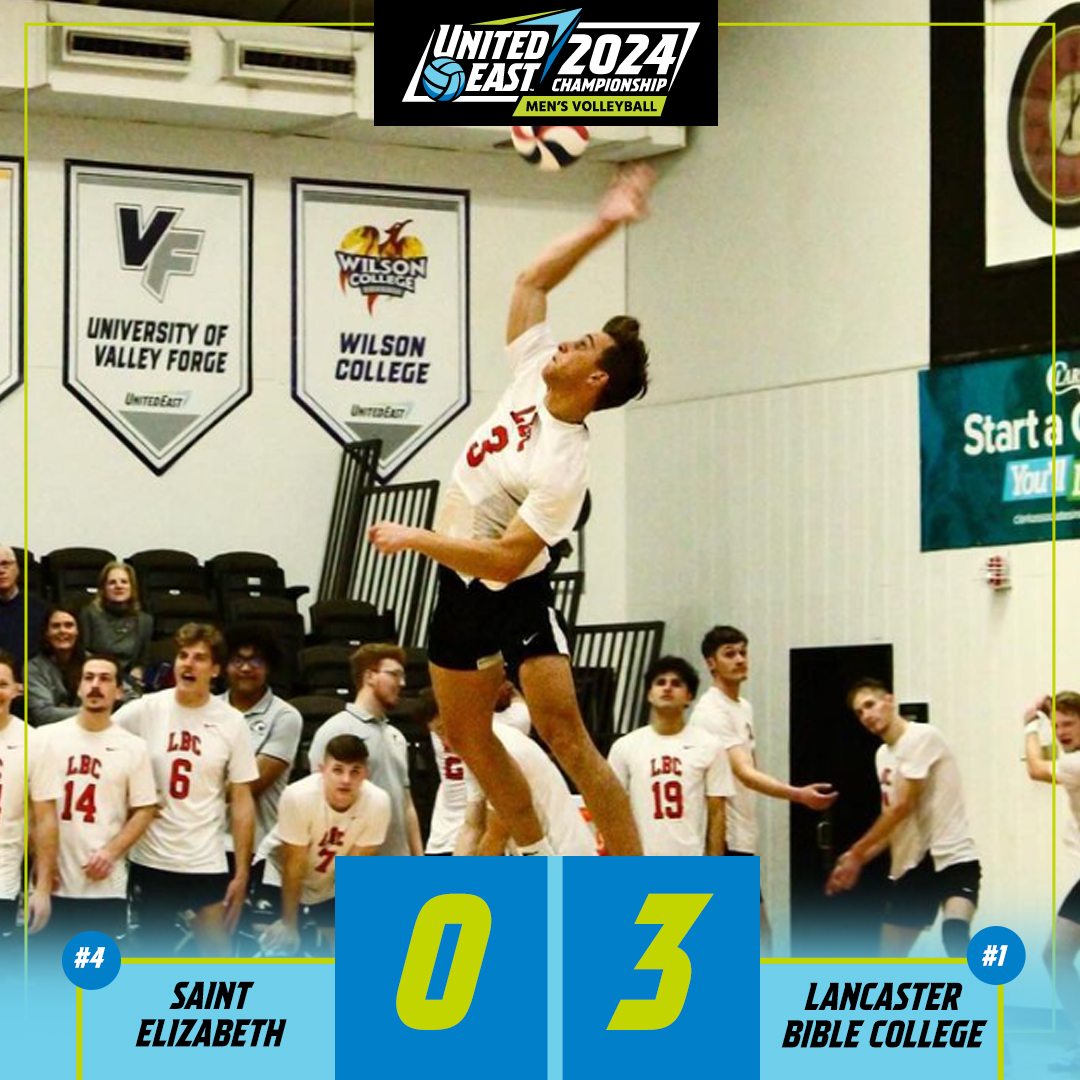 The top seeds prevail! #RisingUnited #d3vb

Top-seeded Lancaster Bible takes down No. 4 Saint Elizabeth in straight sets while No. 2 Cairn downed No. 3 Wilson in similar fashion. The two will meet for the Championship Final this Saturday!

READ:gounitedeast.com/news/2024/4/9/…