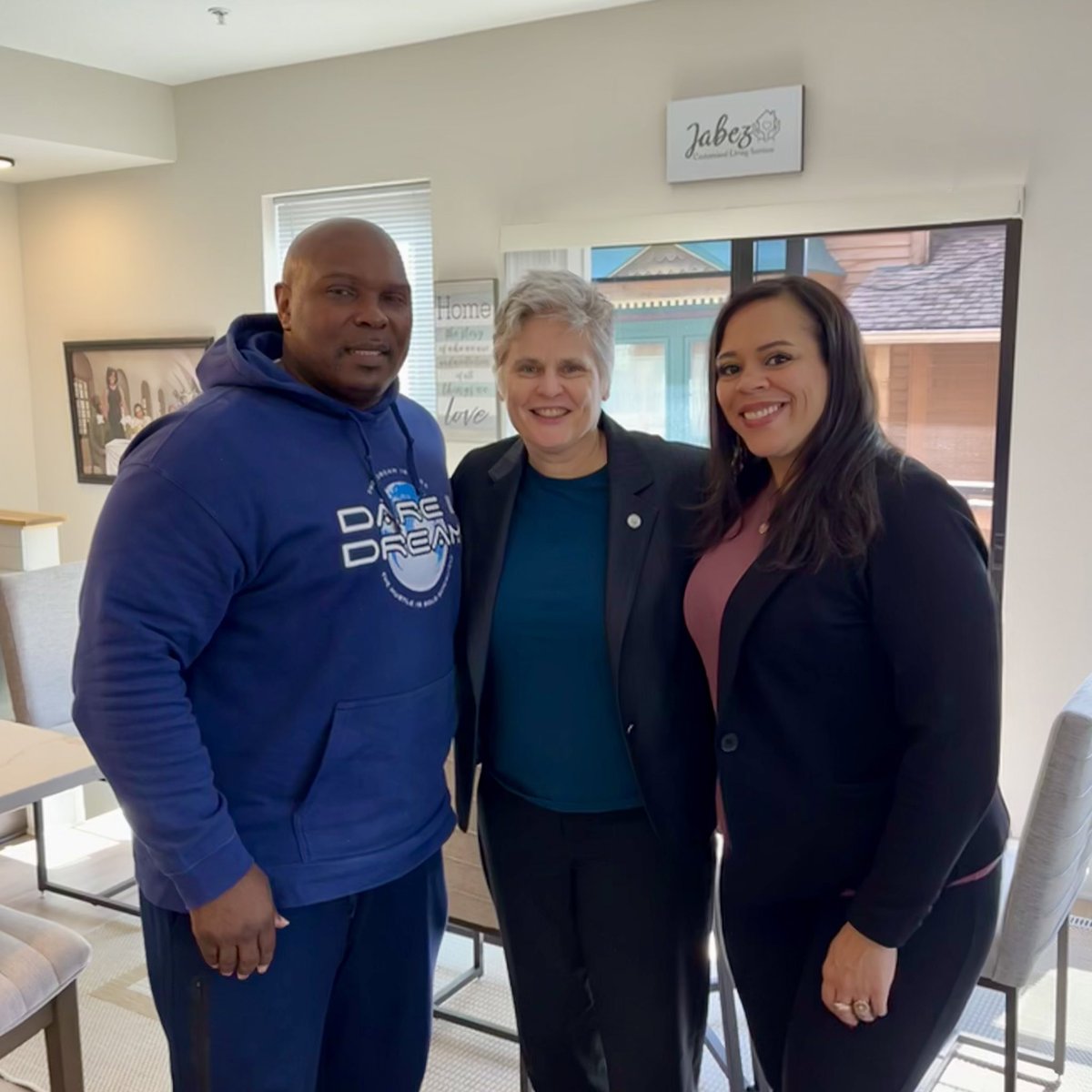 Thank you De’Vord Allen, Director of Pathways to True Freedom, for a tour of the beautiful, safe space for community members returning from prison or struggling with addiction. I enjoyed learning note about peer based recovery community organizations. Thank you for your work!