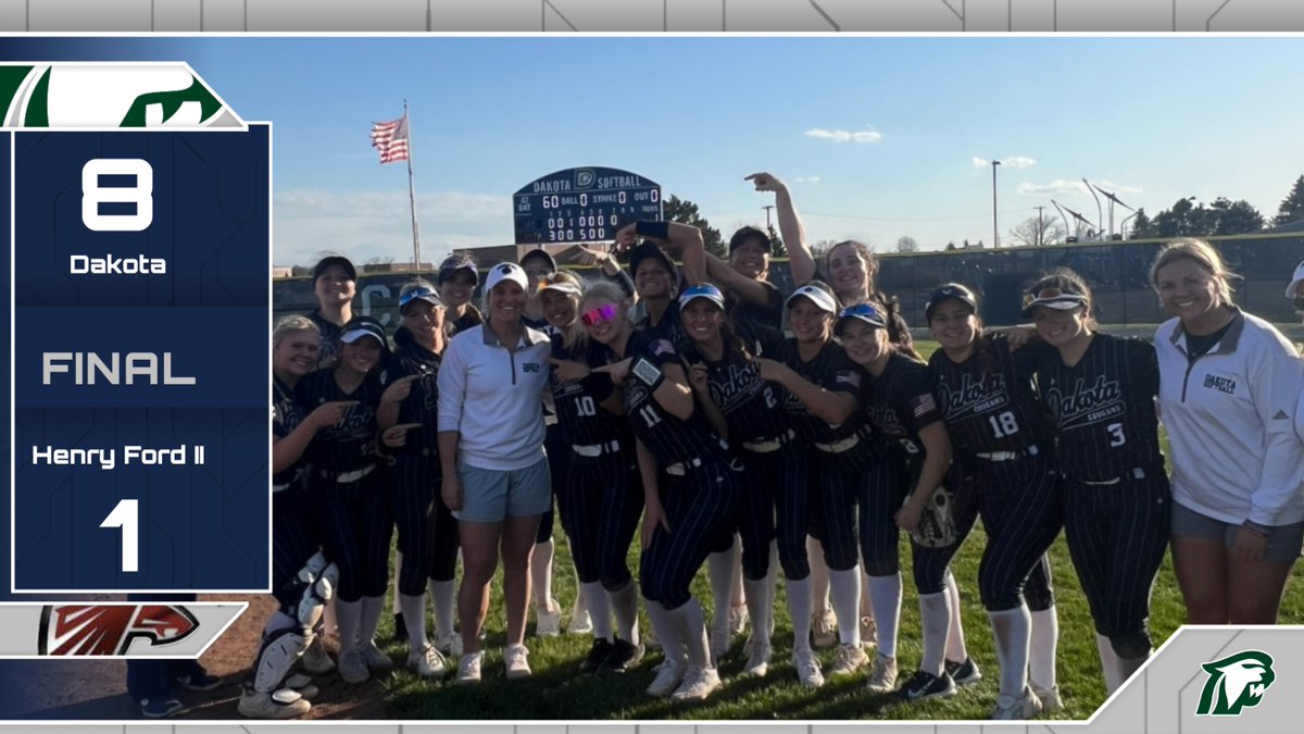 Congratulations Dakota Softball! Coach Weeks first win as head coach!! #cougarpride