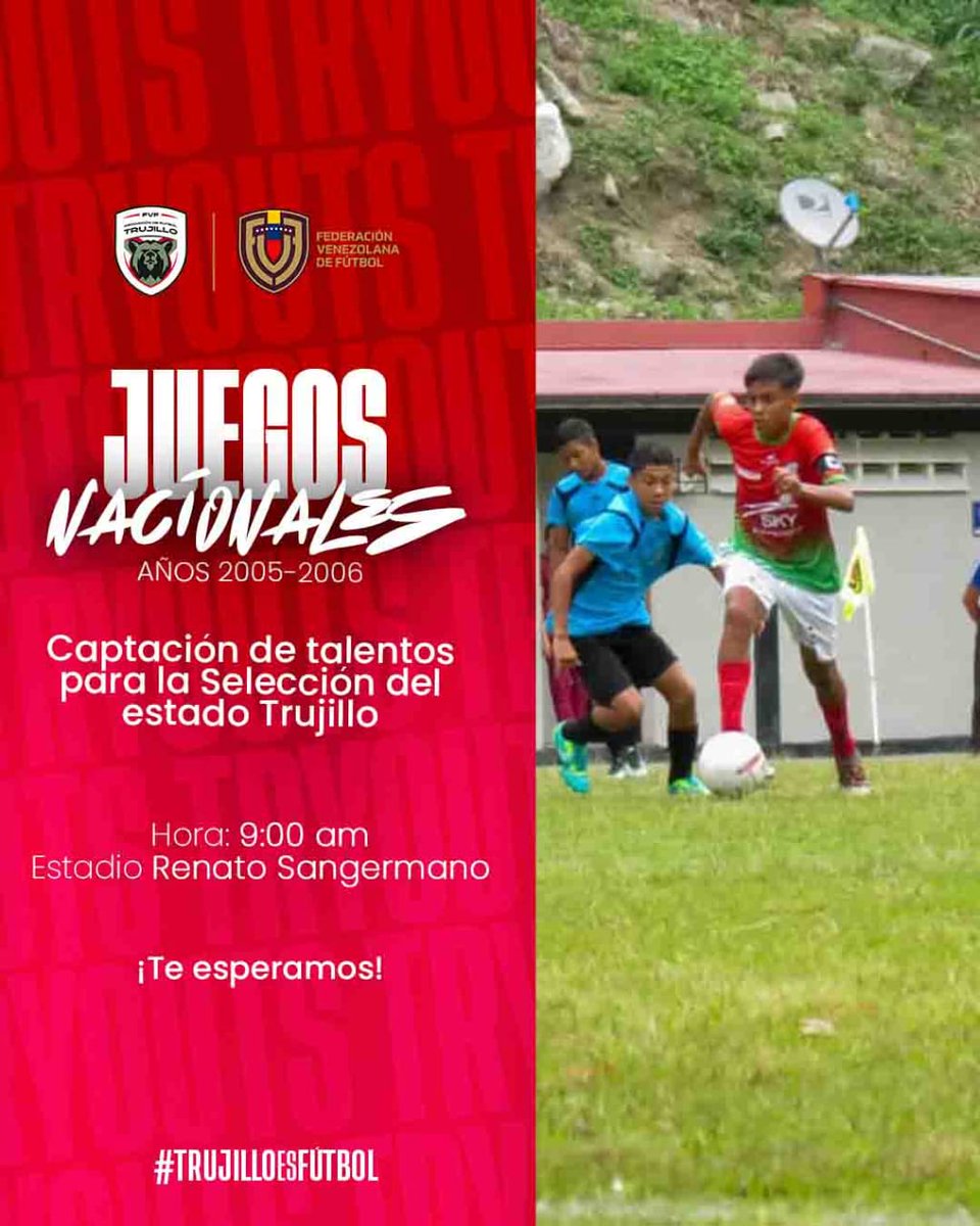 afetrujillo's tweet photo. ¡Mañana es el gran día! 😍⚽

💚 Este miércoles 10 de abril tenemos nuestro tryout de fútbol masculino, acompáñanos y sé parte del equipo que nos representará en  Juegos Nacionales.

🏟️ Estadio Renato Sangermano
🕗 9:00 AM

¡Te esperamos! 👀🤩

#TrujilloesFútbol 
💚⚽🐻 https://t.co/Cy3MR1oUZN