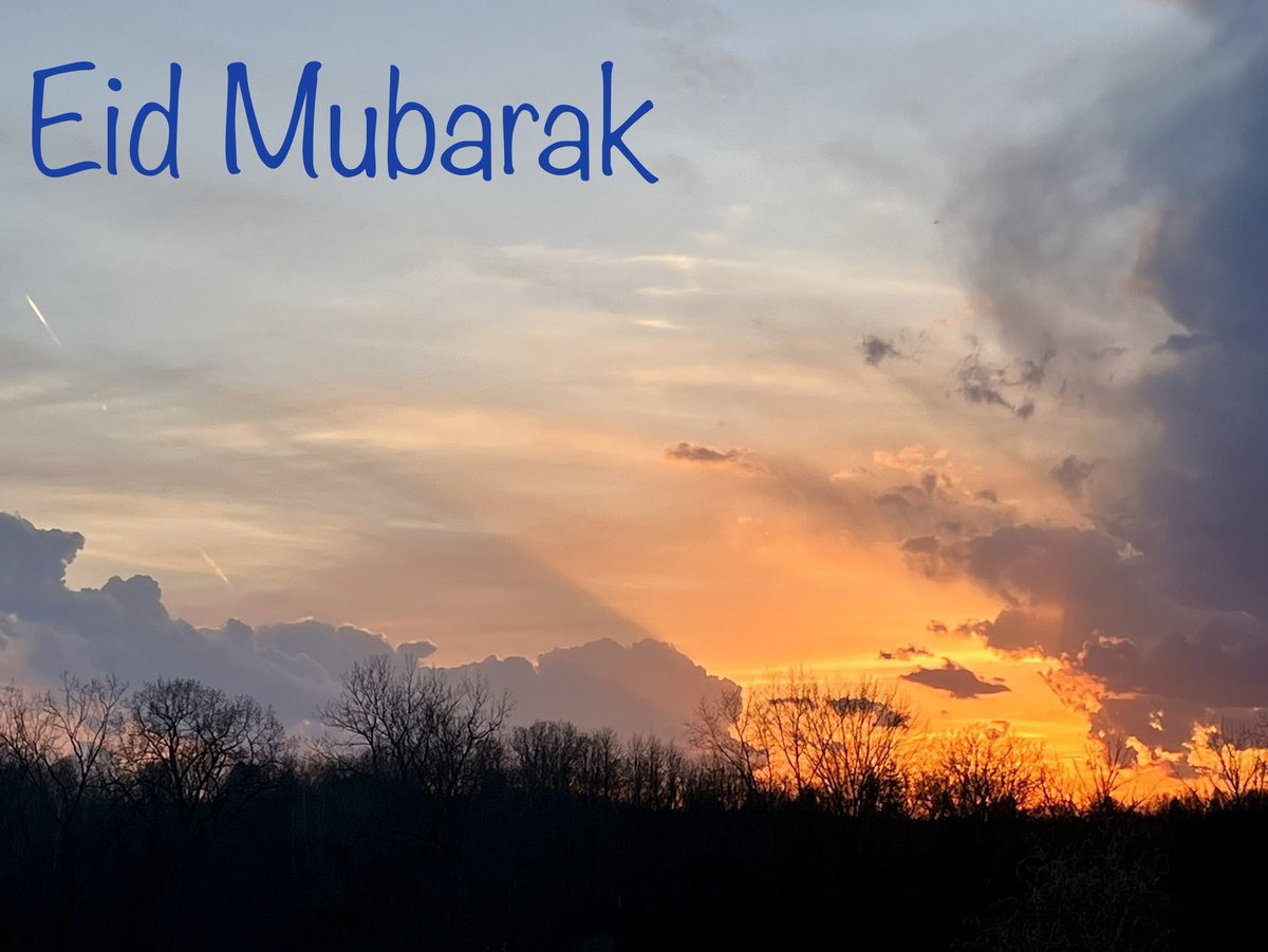 Eid Mubarak!  Celebrating with a breathtaking sunset view from our backyard. #EidAlFitr2024 #GenevaNY #UpStateNY