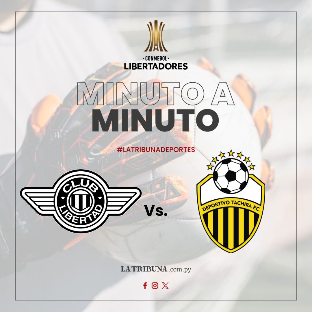 🏆 #Libertadores

⏱️ Minuto 45’: Se jugarán 2 minutos más. 

⚽️ #Libertad  2 - 0 #DeportivoTachira 

⭐️ #Gloriaeterna
📱 #latribunadeportes