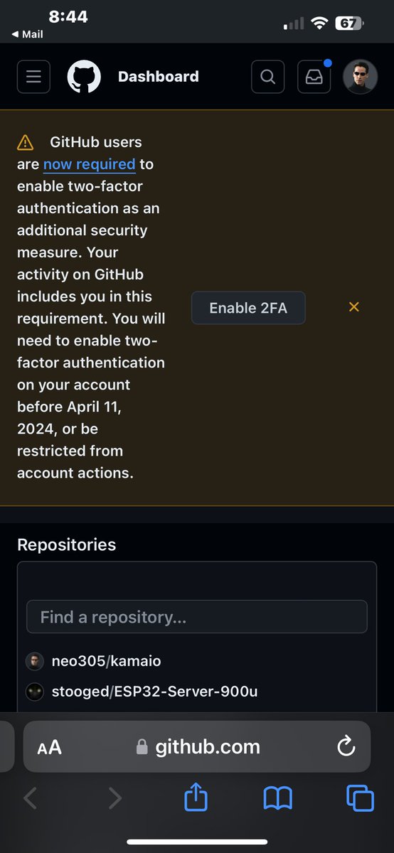 laz305's tweet image. Is anyone else disgusted by this ridiculous mandatory 2 factor login #github is forcing on us? 🥵 #f2fa they act like we are creating nuclear launch codes 😜 I’ll be waiting to see what these limitations they speak of are 😎