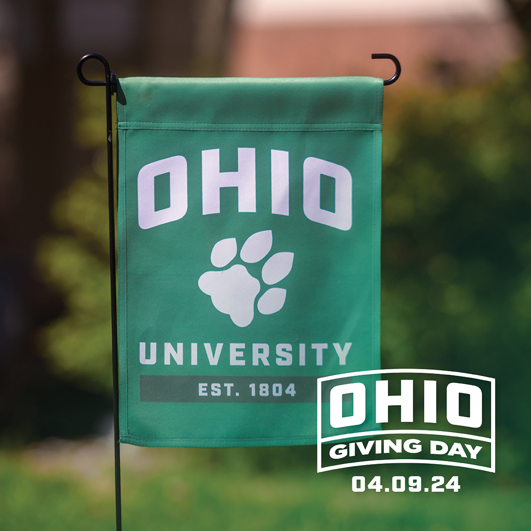 It's the final #OHIOGivingDay Yard Flag Power Hour! 🚨 From 9–10 p.m., all donors who make a gift of $60 or more to any fund will receive a one-of-a-kind OHIO Yard Flag. Don't miss this chance to add some Bobcat spirit to your home! ⬇️ givingday.ohio.edu