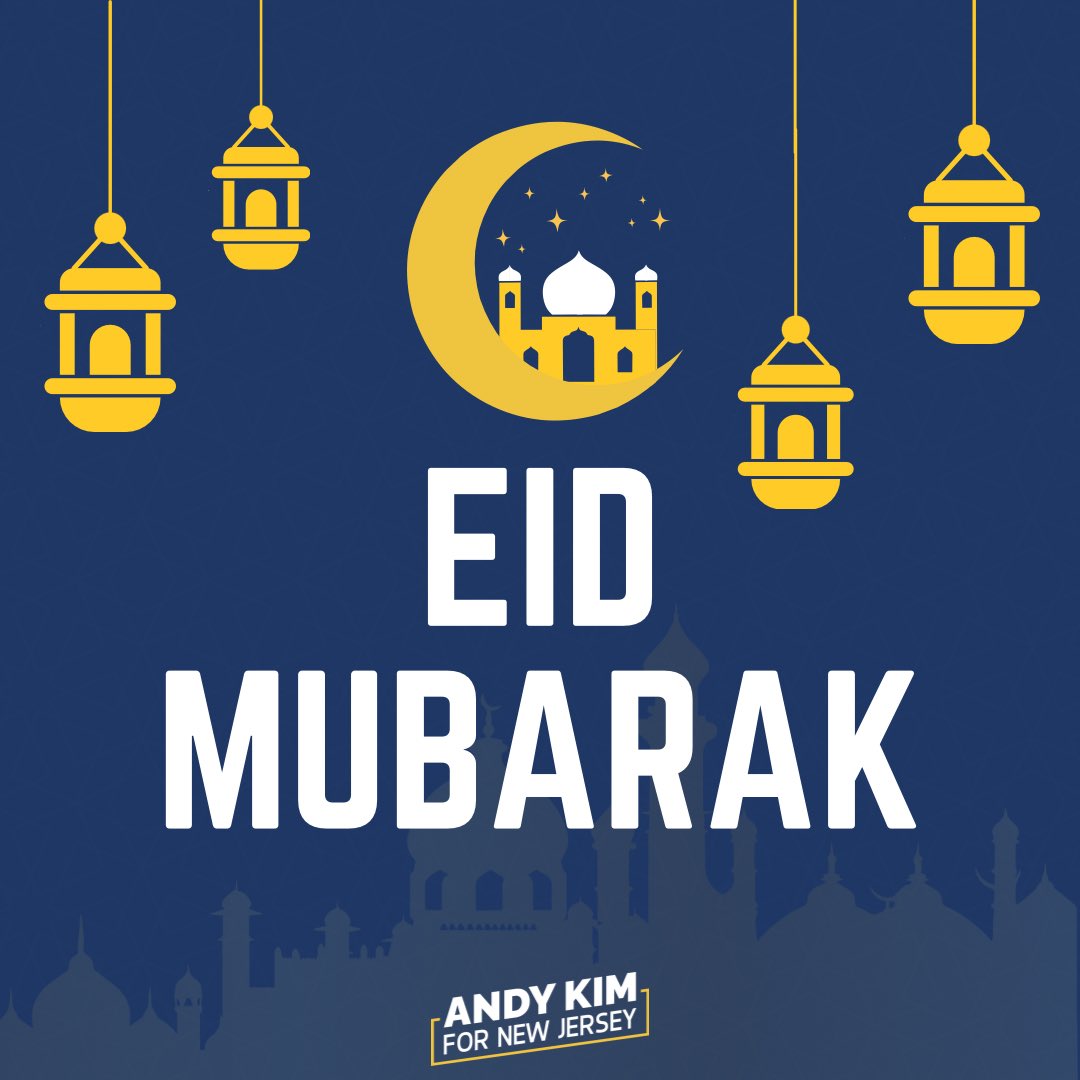 Eid Mubarak to our Muslim communities celebrating across New Jersey! I hope you have a blessed Eid al-Fitr with loved ones as the holy month comes to a close.