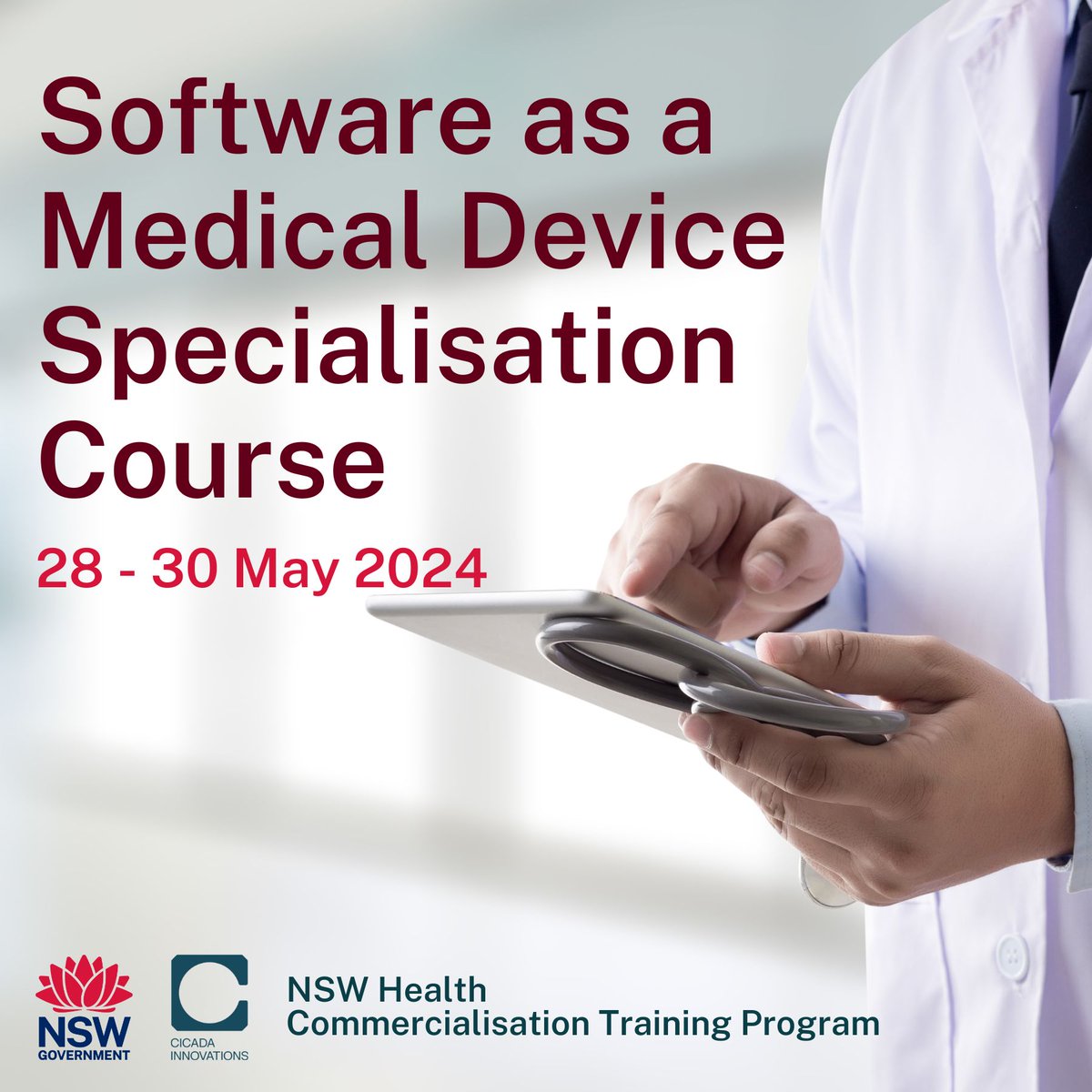 📣Attention #DigitalHealth innovator & disruptor — apply to our FREE Software as a Medical Device specialisation course, part of the @NSWHealth Commercialisation Training Program. Learn from experts @ANDHealthAU how to skyrocket your business.  hubs.li/Q01wk1Kp0