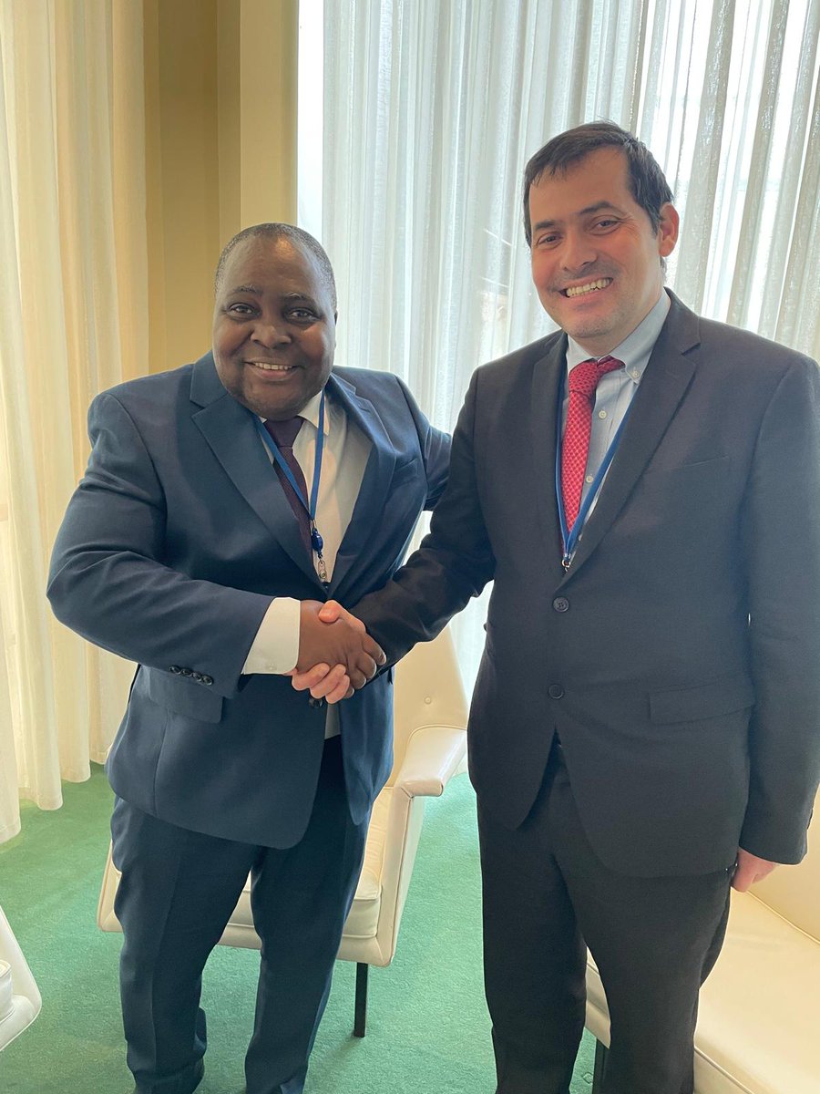 Ambassador Stevanović met with H.E. Mr. Michel Xavier Biang, PR of the Gabonese Republic to the UN. @MPNY_GabonOnu