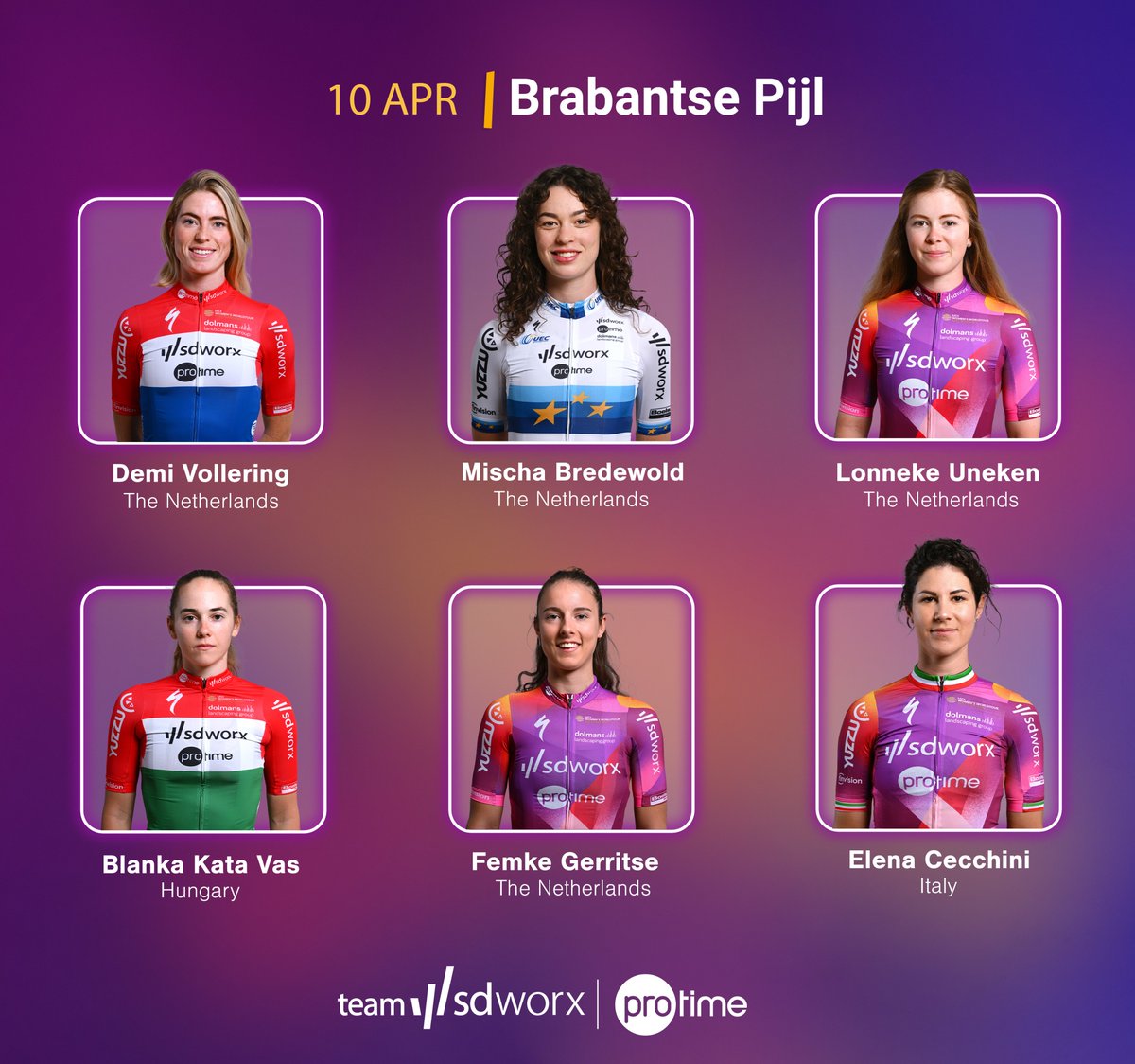 Our line-up for Brabantse Pijl 🔥