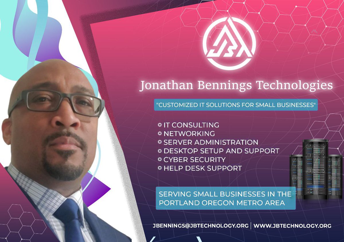 Connect with Field J. Bennings IT Consultant 'JBT Jonathan Bennings Technologies' IT Consulting + jbtechnology.org IT and Networking Services #ThePlugRoom #NetworkDistribution #CyberSecurity #InformationTechnology