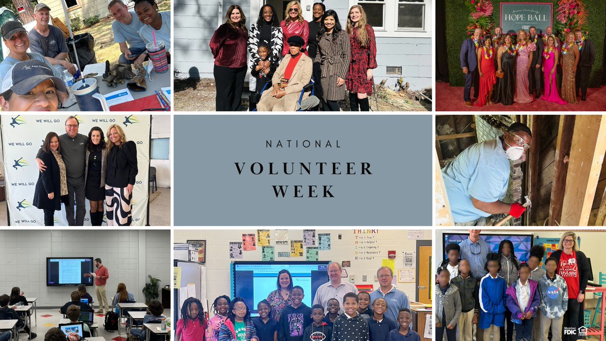 YourStory_FP's tweet photo. At First Commercial Bank, our commitment to serving our communities goes beyond banking. For #NationaVolunteerWeek, we're thrilled to shine a spotlight on the incredible impact of volunteering and just a few of our team's volunteer projects (pictured).
Member FDIC https://t.co/pZPDKCF6cl