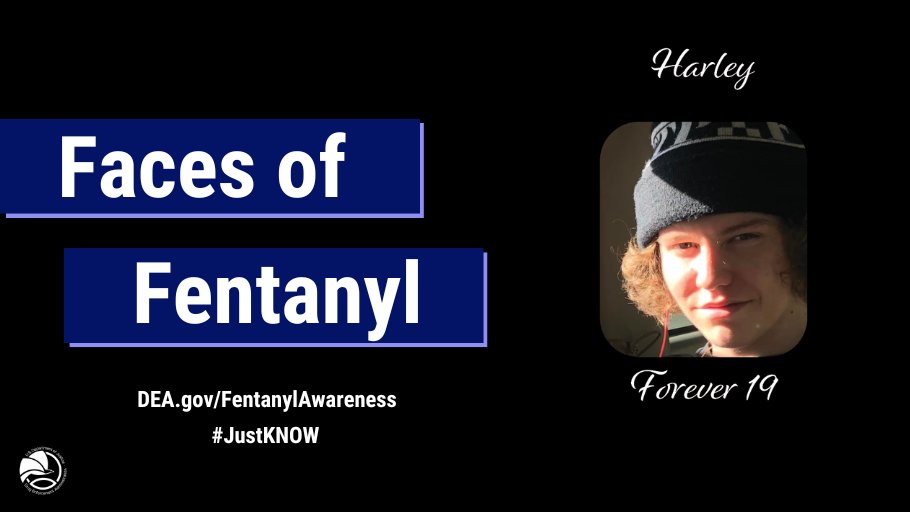 #DYK Fentanyl is 50x more potent than heroin.  Join DEA in remembering those lost from fentanyl poisoning by submitting a photo of a loved one lost to fentanyl.  #JustKNOW

 dea.gov/fentanylawaren…