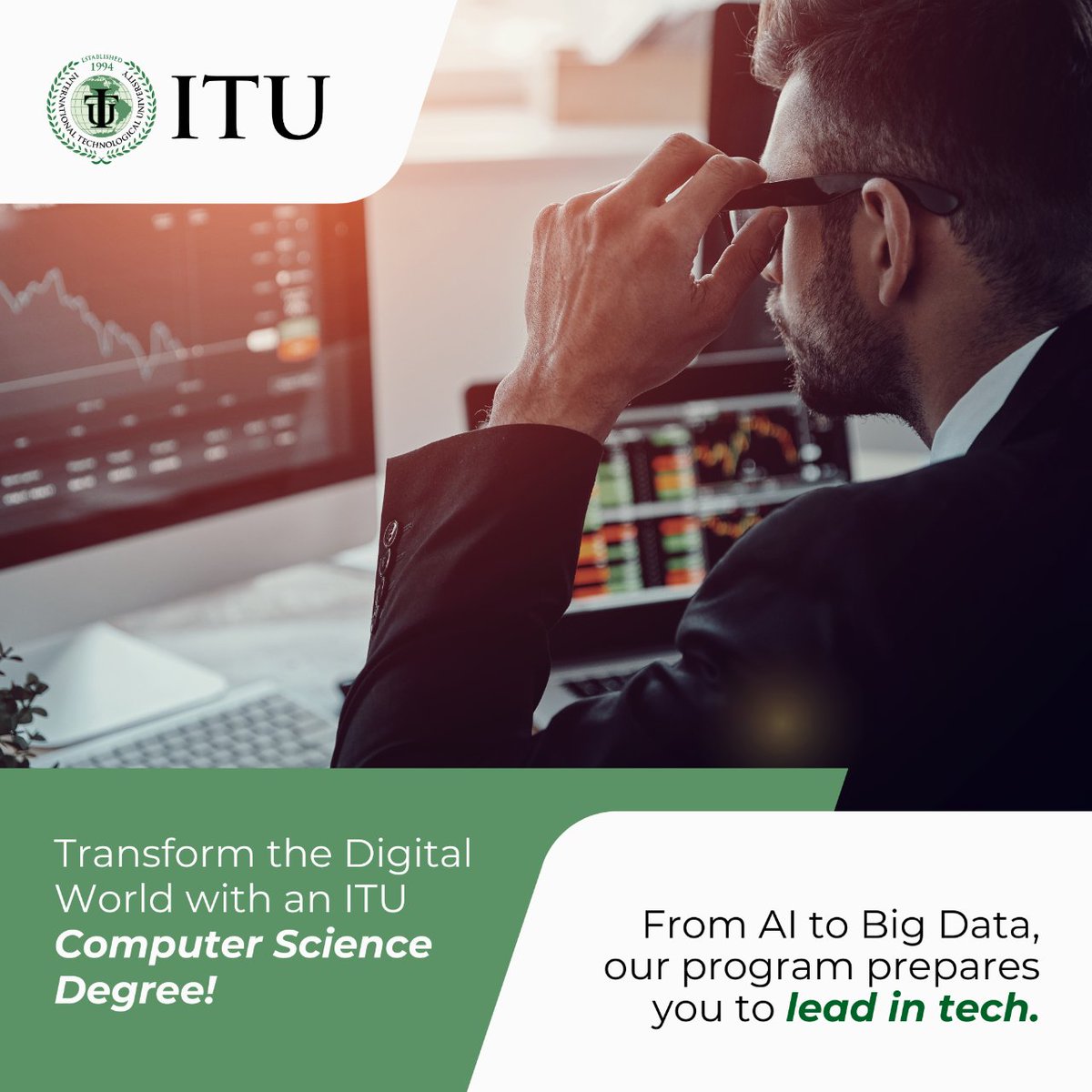 Transform the Digital World with an ITU Master of Science in Computer Science Degree!
Learn more: discover.itu.edu

#itusv #computerscience #masterdegree #innovation #techeducation #internshipsatitu #programming #systemdesign