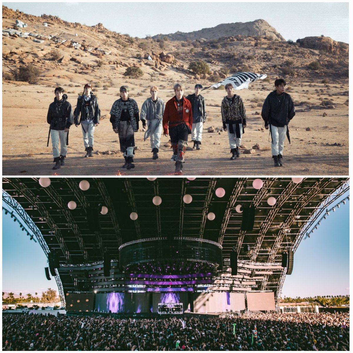 From the Sahara desert in Morocco to the Sahara stage at Coachella ✨️ #ATEEZatCoachella #Coachella #CHELLATEEZ @ATEEZofficial