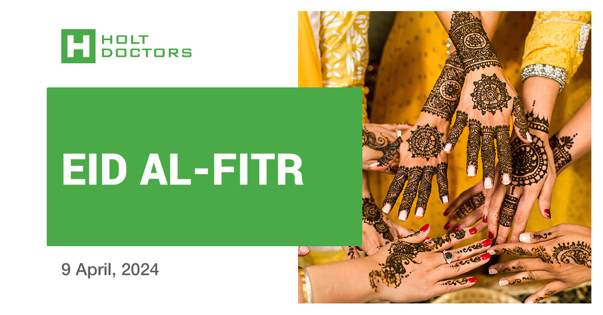 🌟 Eid Mubarak to all our wonderful doctors celebrating today! Your dedication to healthcare shines bright, even on this special occasion. Wishing you joy, peace, and blessings as you continue to make a positive impact on lives. #EidMubarak #HoltDoctors