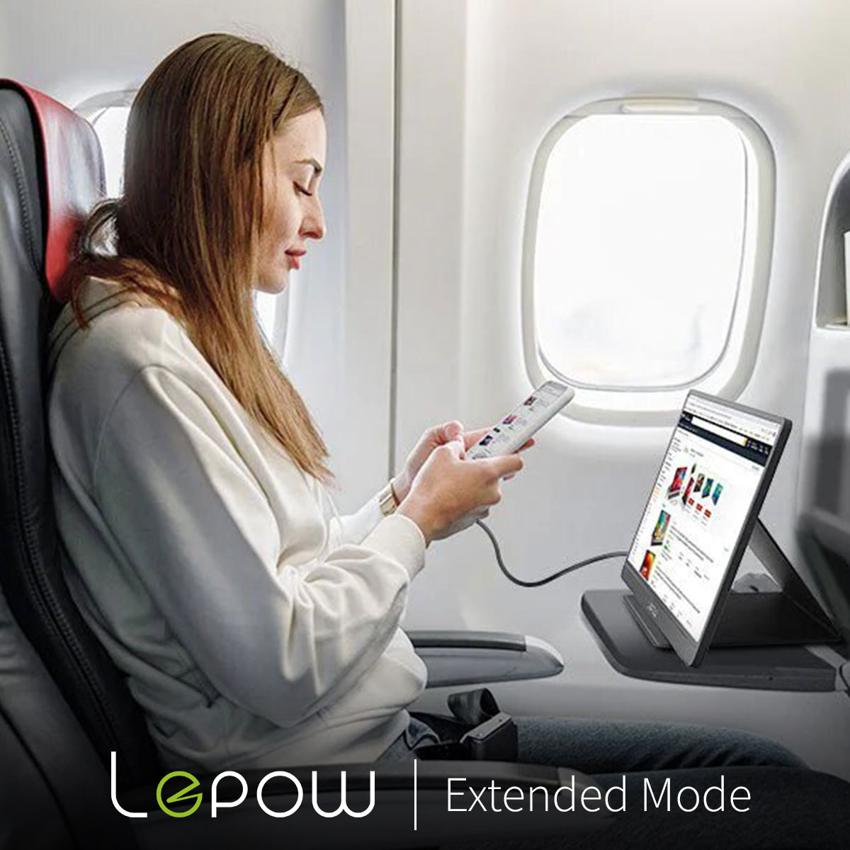 The extended mode allows you to use Lepow Portable Monitor as a second display for your laptop, tablet, or smartphone. You can easily drag and drop windows, apps, and files across the screens. #Lepow #PortableMonitor #LepowMonitor #LepowPortablemonitor