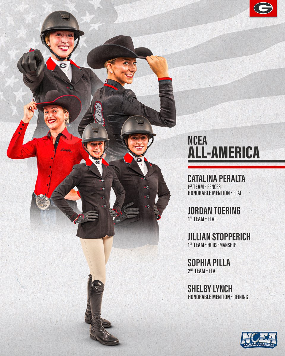 How 'Bout Them Dawgs! Five Bulldogs have been named @NCEA_Equestrian All-Americans! 🔗 gado.gs/bpk #ALLIN | #GoDawgs