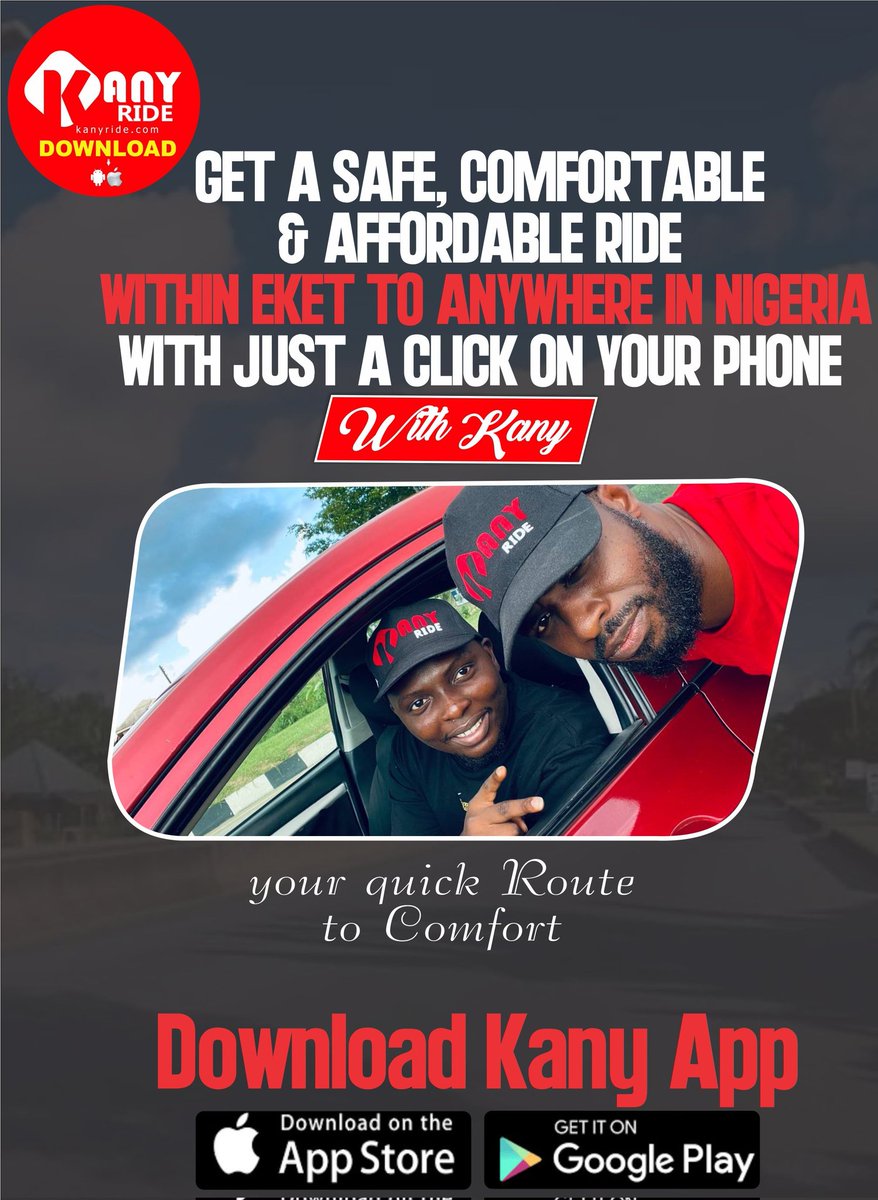 JimmyEkwere1's tweet photo. Get a ride at your location in a matter of minutes

Download KANY 👇

https://t.co/IbPnS9ftYD

https://t.co/343TXdhog9 https://t.co/4U9gonH3dY