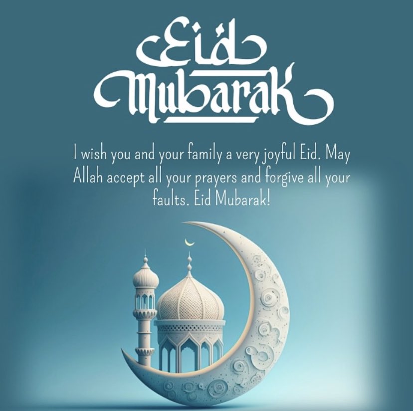 Eid Mubarak! May this blessed occasion fill your heart with joy, your home with warmth, and your life with prosperity
May Allah fulfill all your dreams and hopes. Eid Mubarak!
May the blessings of Allah be with you and your family forever and always. Happy Eid! #Godisthegreatest