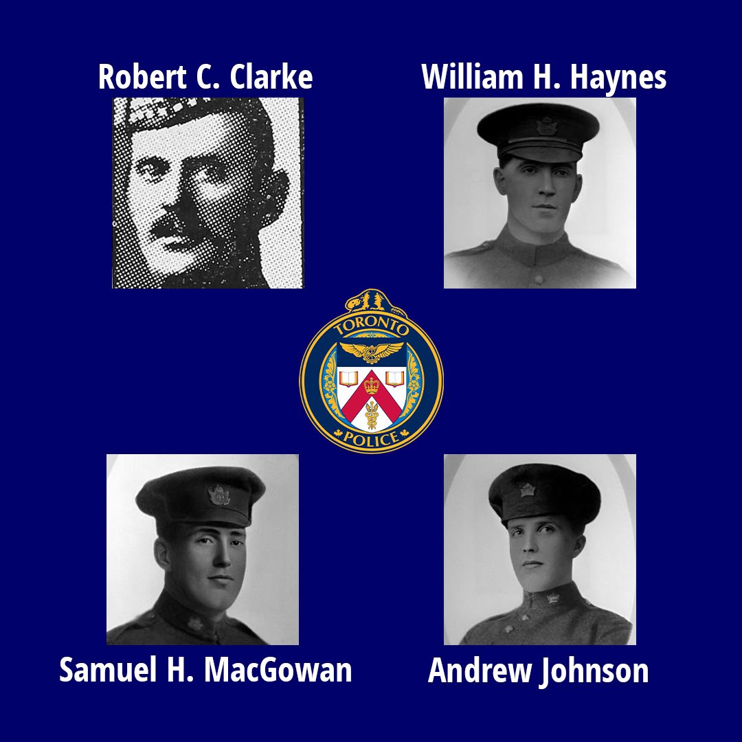 Today, we remember the Toronto Police Officers who were killed in the Battle of Vimy Ridge 107 years ago. Their sacrifices will never be forgotten! #HeroesInLife