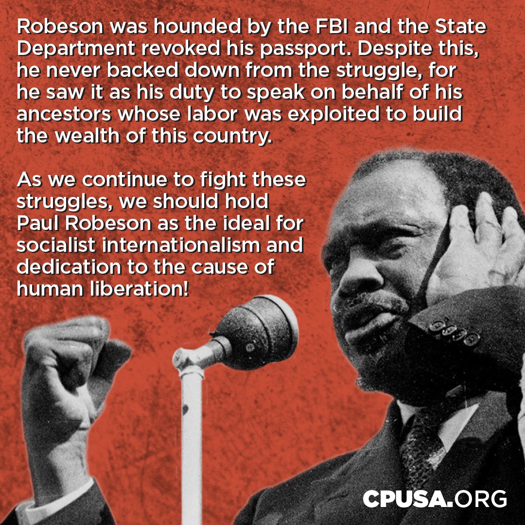 Celebrating the birth of the great Paul Robeson. 1898 - 1976.