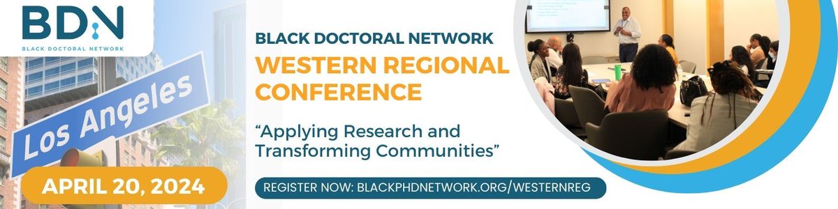Ready to empower change through research and community engagement? 🌍 Join us at the BDN Western Regional Conference in Los Angeles on April 20, 2024! Explore innovative approaches, network with fellow scholars, and make an impact. Reserve your seat today! #BDN2024