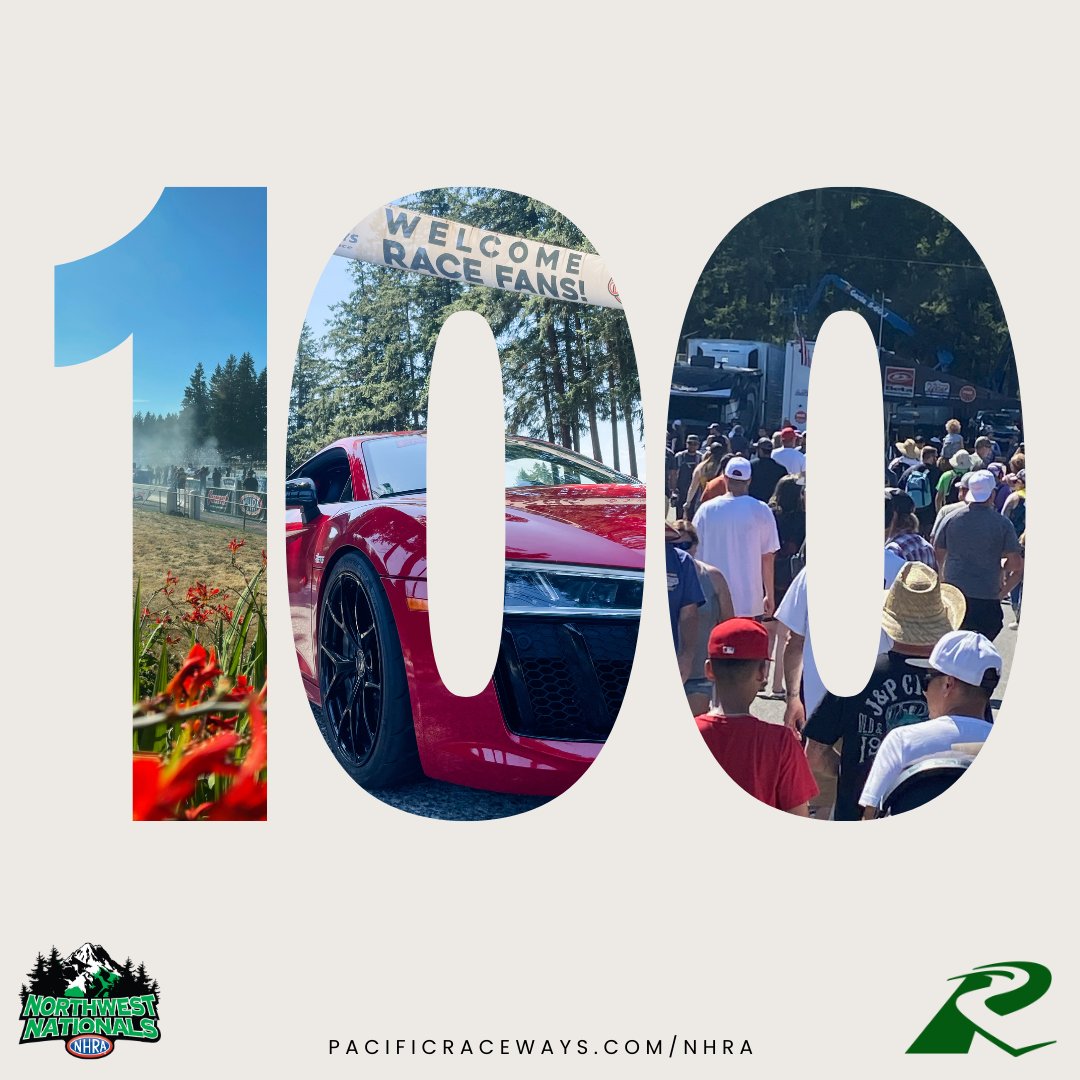 theplacetorace's tweet image. Can you believe it!?! Only 100 days left until the 35th Annual @NHRA #northwestnats event happening at #theplacetorace! 🚗💨

🎟️ Don't miss out on the excitement! Get your tickets online now: pacificraceways.com/nhra

#NHRA #speedforall #nhraonfox @MissionFoodsUS