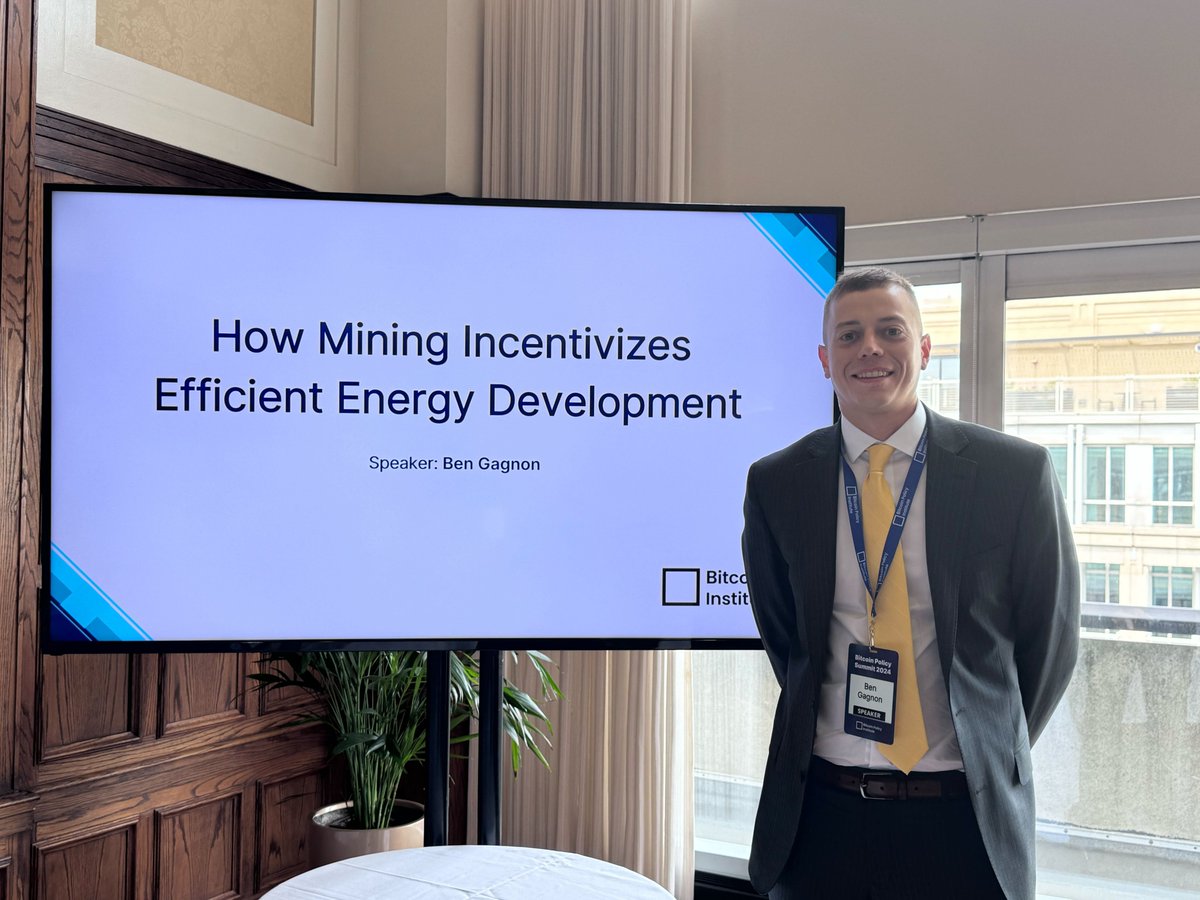 #Bitfarms is at the #Bitcoin Policy Summit (@btcpolicyorg) in Washington DC with Ben Gagnon (@hashoveride) as a speaker on the panel discussing How mining drives efficient energy development. $BITF $BTC #BitcoinMining