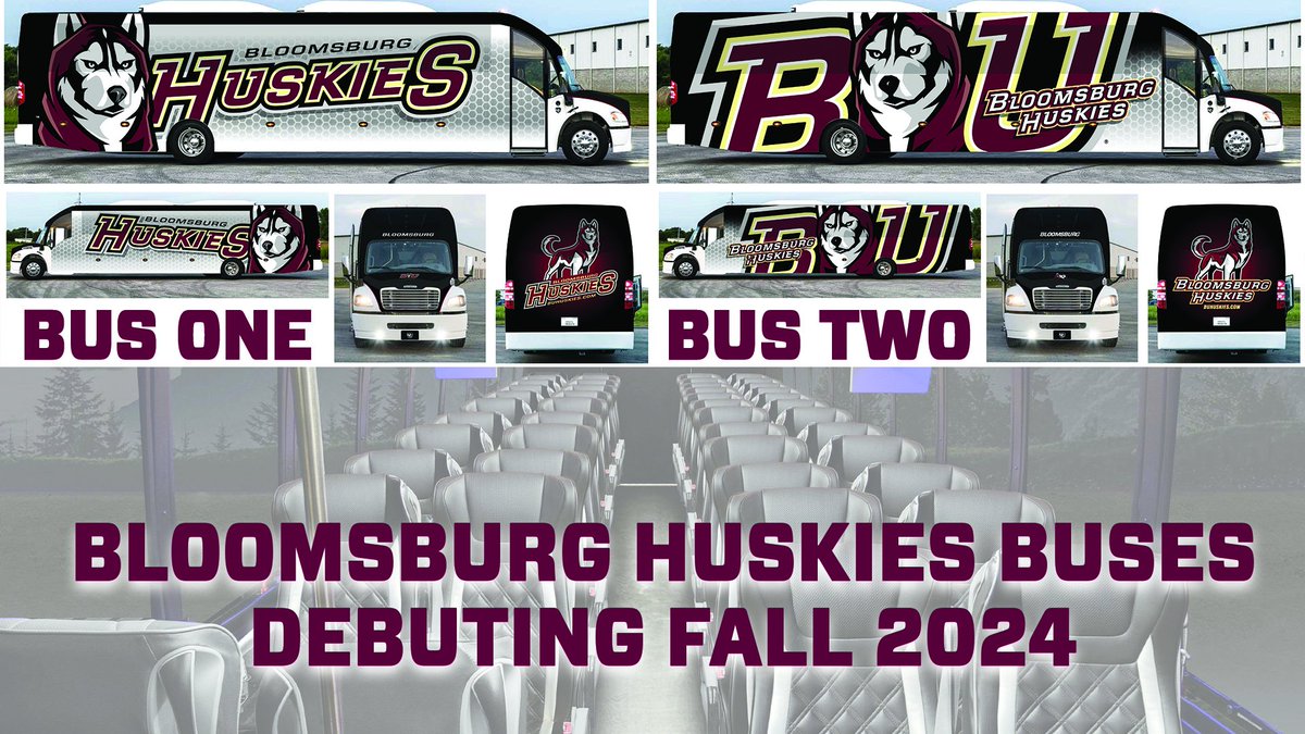 Thanks to the generous support of Steph Pettit, the Huskies will be traveling in style next athletic year! New buses coming to the Hill in the fall of 2024!! FULL STORY: tinyurl.com/a75k8zps #Unleashed