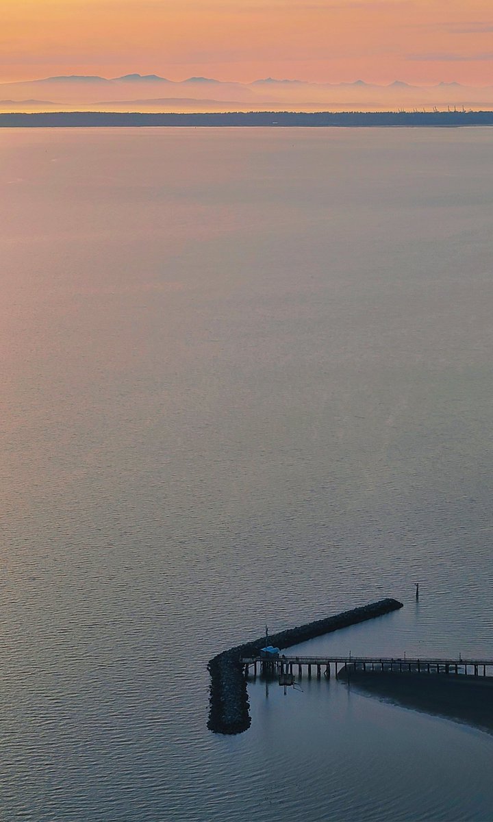 White Rock Pier at sunset 😍 #Vancouver #SurreyBC #YVR #helicopterlife #Canada